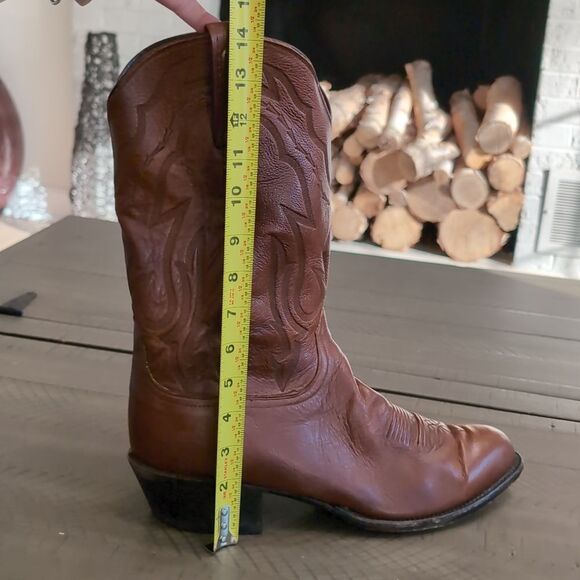 Lucchese 2000 T3097-R4 Men’s Lone Star Calf R-Toe Cowboy Boots Cognac Brown Sz … - Picture 11 of 13
